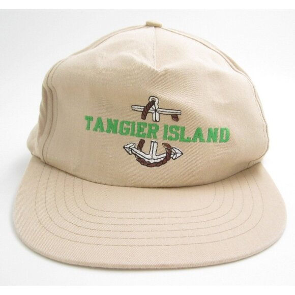 Tangier Island Embroidered Snapback Adjustable Hat (B) - Picture 1 of 6